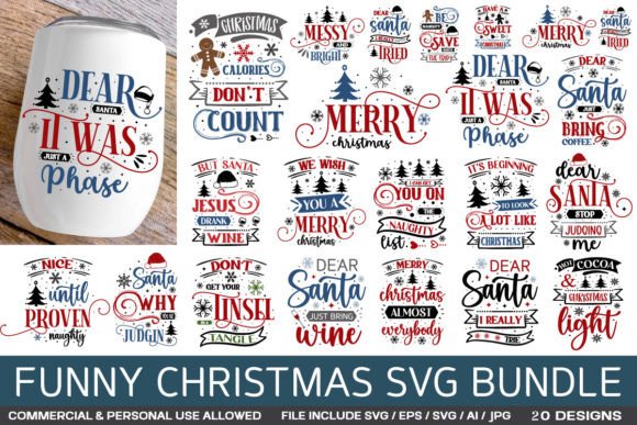 Christmas Svg Bundle for Embroidery Projects
