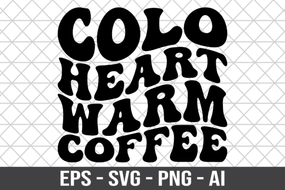 Colo Heart Warm Coffee Retro SVG for Graphics and Crafts