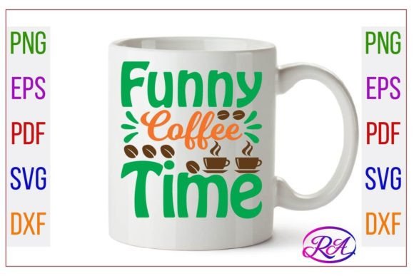 Funny Coffee Time Svg Design for Crafts and Graphics