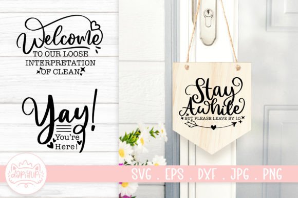 Funny Door Sign SVG Cut File for Crafts and Graphics