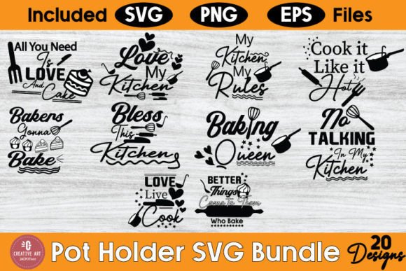 Pot Holder SVG Bundle for Crafts and Graphics