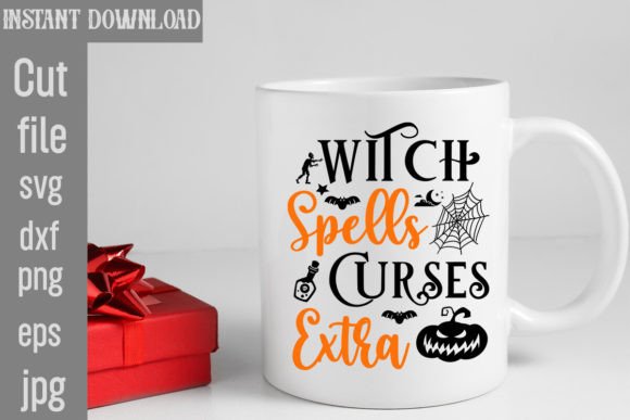Witch Spells Curses Extra SVG Cut File: A Graphic for Crafty Branding
